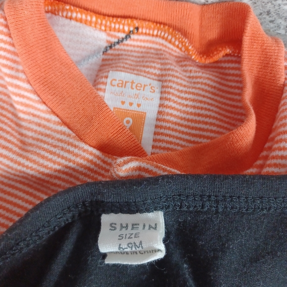 Halloween Thanksgiving Baby 6-9 Months One Piece Footie Outfit Bundle - Picture 6 of 8